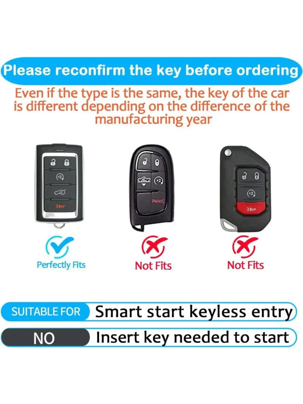Soft Key Fob Cover with Keychain - Full Protection for 2021-2026 Jeep Models